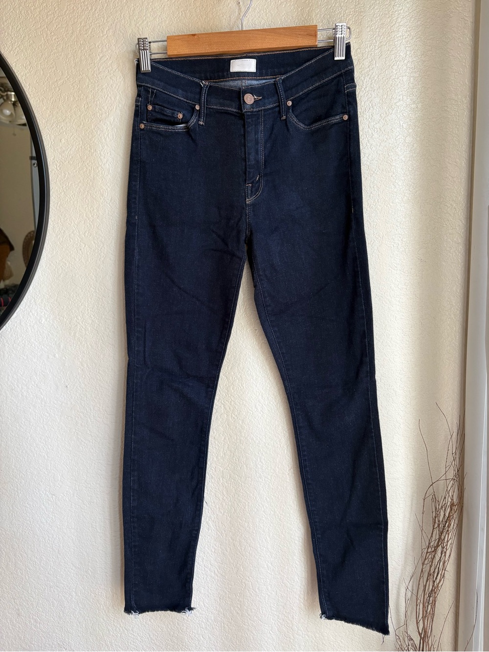 Mother Looker Ankle Fray So Good Denim Womens Size 27